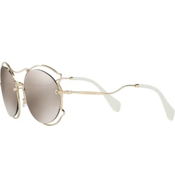 💓NWT Miu Miu 57mm Irregular Sunglasses - Picture 9 of 12